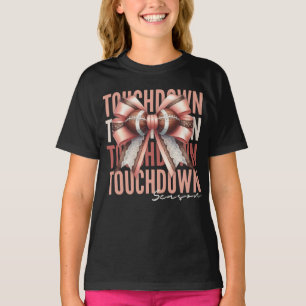 Touchdown Coquette Bow Football Seizoen T-shirt