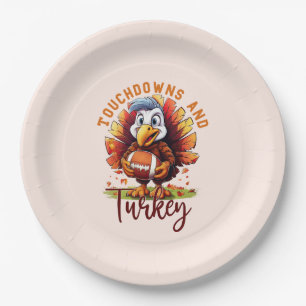 Touchdown en Turkije Thanksgiving Papieren Bordje