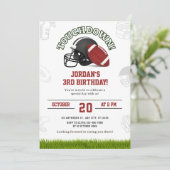 Touchdown Football Anniversaire Fête Invitation (Debout devant)