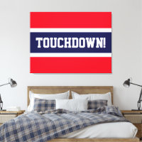 TOUCHDOWN Helder Rood Wit Navy Blauwe Strepen