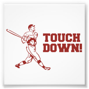 Touchdown Homerun Baseball Football Sports Foto Afdruk