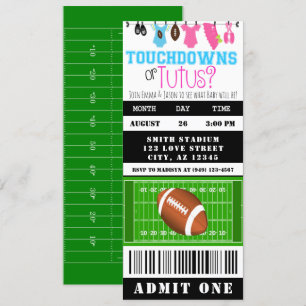 Touchdown of Tutus Football Ticket Gender onthulle Kaart