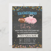 Touchdown of Tutus Gender Reopenbaart Uitnodiging (Voorkant)