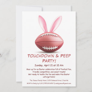 Touchdown & Peep Party - Invitation de football de