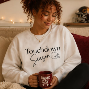 Touchdown Seizoen, Cozy Football Game Day Crewneck Trui