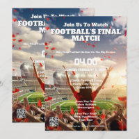 Touchdown Triomf Voetbalfinale Uitnodiging