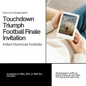 Touchdown Triumph Football Finale Invitation