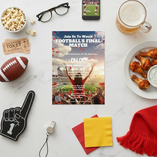 Touchdown Triumph Football Finale Invitation Kaart