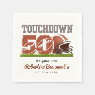 Touchdown Vijftig Grappige Voetbal 50ste Verjaarda Servet