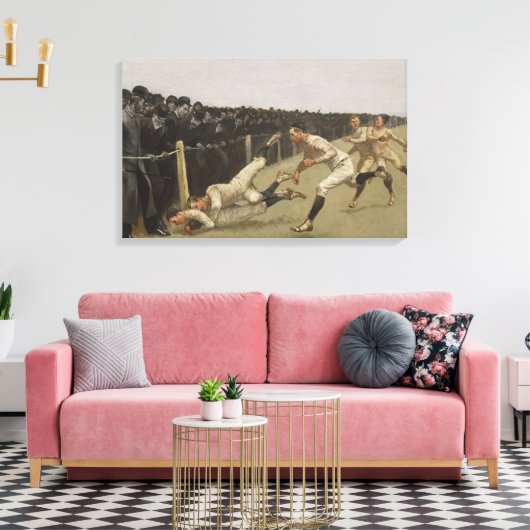 Touchdown, Yale vs. Princeton, Thanksgiving Dag, Canvas Afdruk (Insitu (Woonkamer))