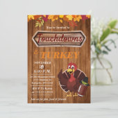 Touchdowns et Turquie Thanksgiving Invitation (Debout devant)