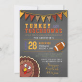 Touchdowns et Turquie Thanksgiving Jour Invitation (Devant)