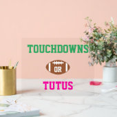 Touchdowns of tutus Gender onthullen Acryl Bord (Huwelijk)