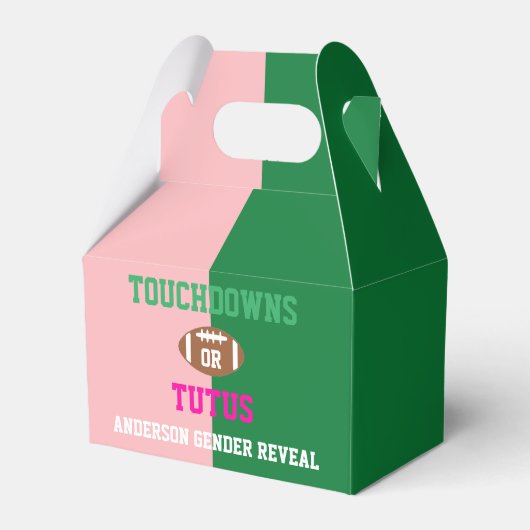 Touchdowns of tutus Gender onthullen Bedankdoosjes (Voorkant Zijde)