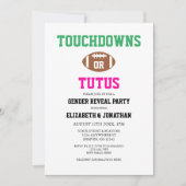 Touchdowns of tutus Gender onthullen Kaart (Voorkant)