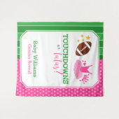 Touchdowns of Tutu's Gender Onthullen Party Achter Wandkleed (Voorkant (horizontaal))
