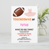 Touchdowns of Tutus gender onthullen party Kaart (Staand voorkant)