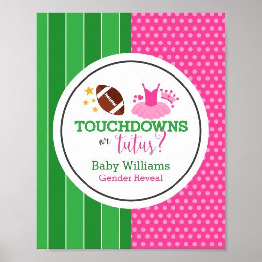 Touchdowns of tutus Gender onthullen Poster (Voorkant)