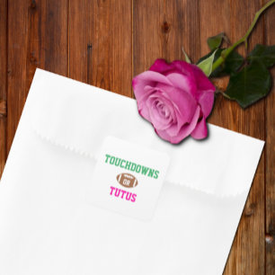 Touchdowns of tutus Gender onthullen Ronde Sticker