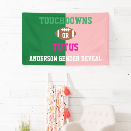 Touchdowns of tutus Gender onthullen Spandoek (Insitu)