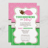 Touchdowns of tutus gender onthullen uitnodiging (Voorkant / Achterkant)