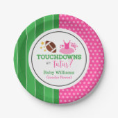 Touchdowns of tutus Gender Reopenbaarmakingparty Papieren Bordje (Voorkant)