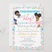 Touchdowns of Tutus Gender Reopenbaart Uitnodiging (Voorkant)