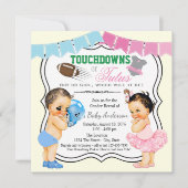Touchdowns of Tutus Gender Reopenbaart Uitnodiging (Voorkant)