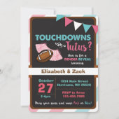 Touchdowns of Tutus Gender Reopenbaart Uitnodiging (Voorkant)