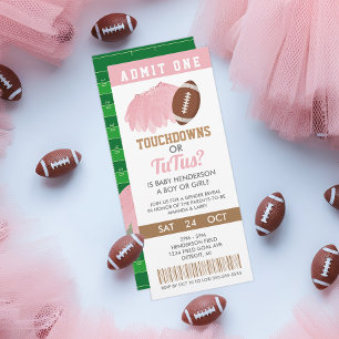 Touchdowns of Tutus Geslacht Reveal Ticket Kaart