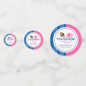 Touchdowns of Tutus Pink Blue Gender Reopenbaarmak Confetti (Achterkanten)