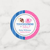 Touchdowns of Tutus Pink Blue Gender Reopenbaarmak Confetti (Kleine voorkant)