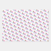 Touchdowns of Tutus Pink Blue Gender Reopenbaarmak Inpakpapier Vel (Voorkant 2)