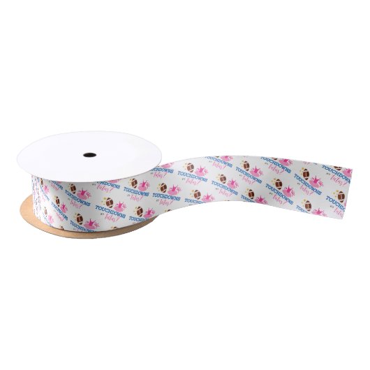 Touchdowns of Tutus Pink Blue Gender Reopenbaarmak Lint (Spoel)