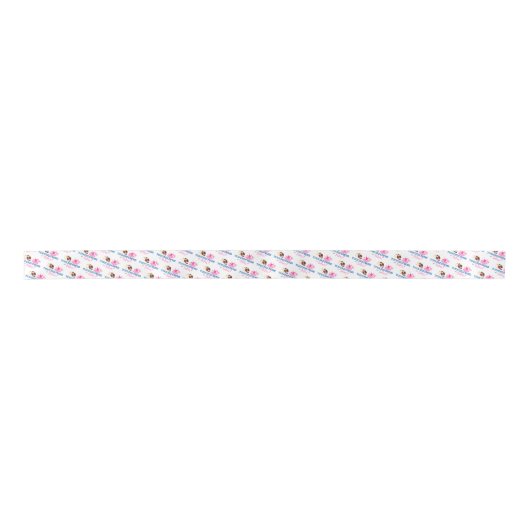 Touchdowns of Tutus Pink Blue Gender Reopenbaarmak Lint (Voorkant)