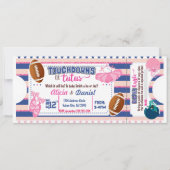 Touchdowns of Tutus uitnodiging - luierloterij (Voorkant)