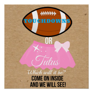 Touchdowns of tutus wat 20x20 welkom zal zijn perfect poster