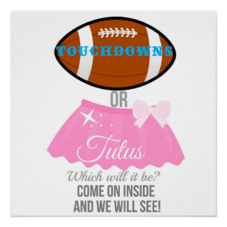 Touchdowns of tutus wat 20x20 welkom zal zijn perfect poster