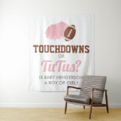 Touchdowns or Tutus Gender Reveal Backdrop Wandkleed (In situ)