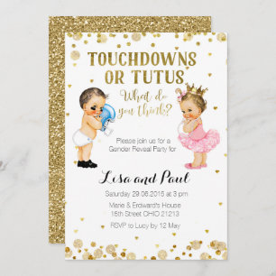 Touchdowns ou Tutus Genre Invitation à la révélati