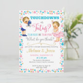 Touchdowns ou Tutus Genre Reveal Invitation (Debout devant)