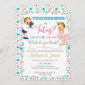 Touchdowns ou Tutus Genre Reveal Invitation (Devant / Derrière)