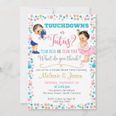 Touchdowns ou Tutus Genre Reveal Invitation (Devant)