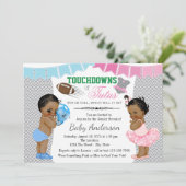 Touchdowns ou Tutus Genre Reveal Invitations (Debout devant)