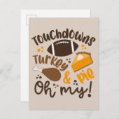 Touchdowns Turkije & Pie | Oh, mijn Briefkaart (Voorkant / Achterkant)