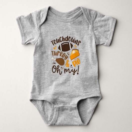 Touchdowns Turkije & Pie | Oh, mijn Romper (Voorkant)