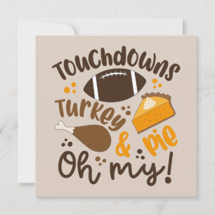 Touchdowns Turkije & Taart Oh My Kaart