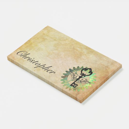 Touche aile Steampunk et notes post-it de la roue  (Incliné)