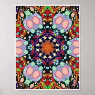 Touche cinétique Collage Kaleidoscope Poster