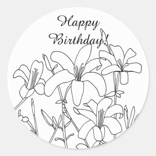Touche de fleurs printanières Stickers Anniversair (Devant)